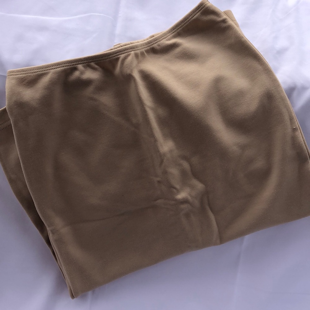 American apparel tan / cream / khaki pencil skirt